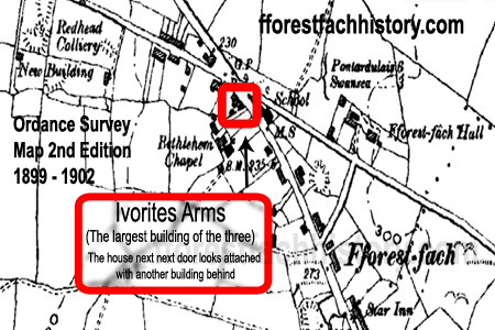 Ivorites Arms, Cadle OS map 1899-1902