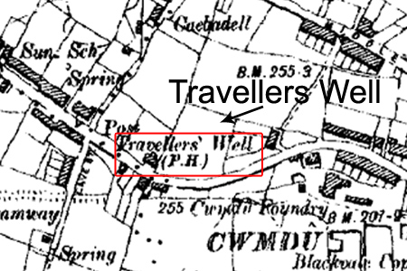 Travellers Well OS map 1899-1902