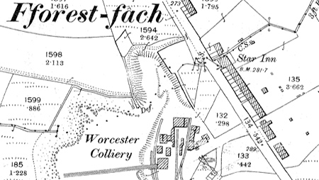 Worcester Colliery OS 1898 Map
